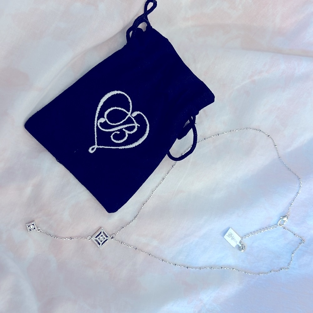 NEW With TAGS Brighton 
 Illumina Diamond Y Necklace Silver + ORIGINAL POUCH🩶